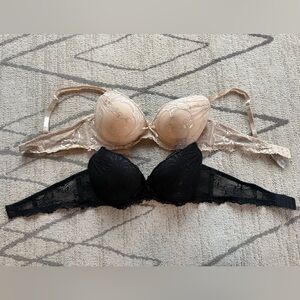 Sophie B. Lace Underwire Bra Duo - Black & Cream